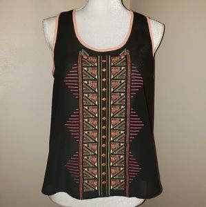 LUSH SZ M.  Black with Aztec Style Print. EUC